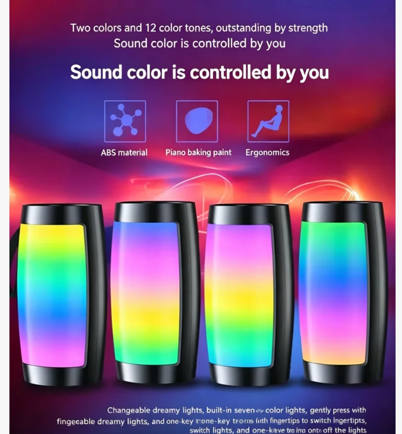 Kabelloser Bluetooth-Lautsprecher Mit Subwoofer, Bass, Mp3-Player &Amp; Led-Beleuchtung – Tragbare Soundbox Für Auto, Outdoor, Musik &Amp; Freizeit Kabelloser Bluetooth-Lautsprecher Mit Subwoofer, Bass, Mp3-Player &Amp; Led-Beleuchtung – Tragbare Soundbox Für Auto, Outdoor, Musik &Amp; Freizeit - Image 4