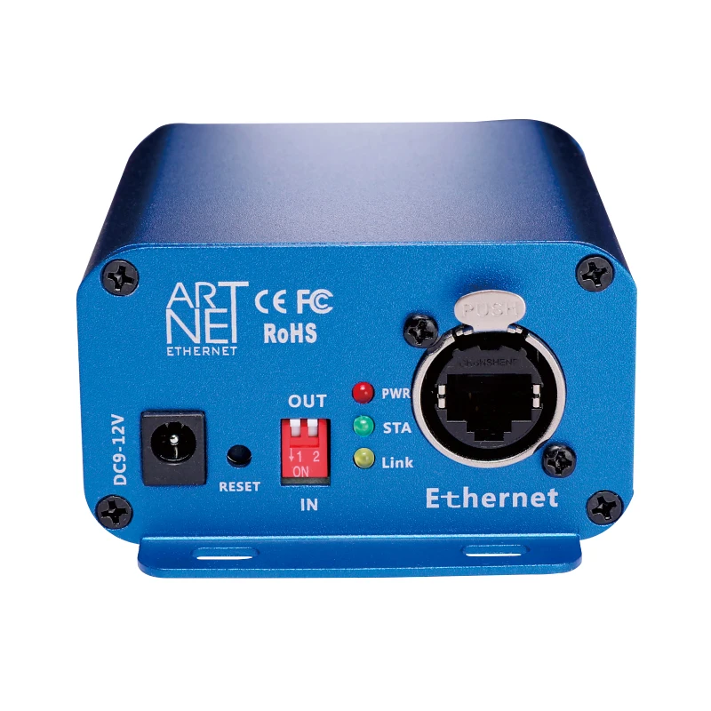 Artnet Dmx Controller – Professionelle Ethernet-Schnittstelle Mit 3-Poligem Ausgang Und Aluminiumgehäuse Artnet Dmx Controller