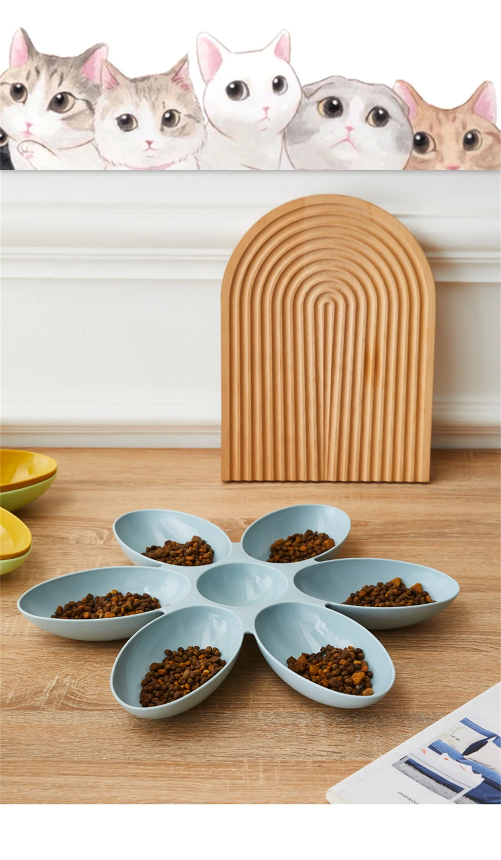Cat Bowl Multi Cat Petal Food Bowl Baby Cat Milk Cat Special Bowl Multi Functional Cat And Dog Food Bowl Upgrade Pet Lunch Time Cat Bowl Multi Cat Petal Food Bowl Baby Cat Milk Cat Special Bowl Multi Functional Cat And Dog Food Bowl Upgrade Pet Lunch Time - Image 11
