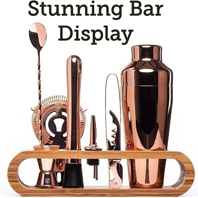 Cocktail Bar Set Mixology Bartender Kit: 10-Piece Bar Tool Set With Stylish Bamboo Stand Bar Accessories Cocktail Bar Set Mixology Bartender Kit: 10-Piece Bar Tool Set With Stylish Bamboo Stand Bar Accessories - Image 7