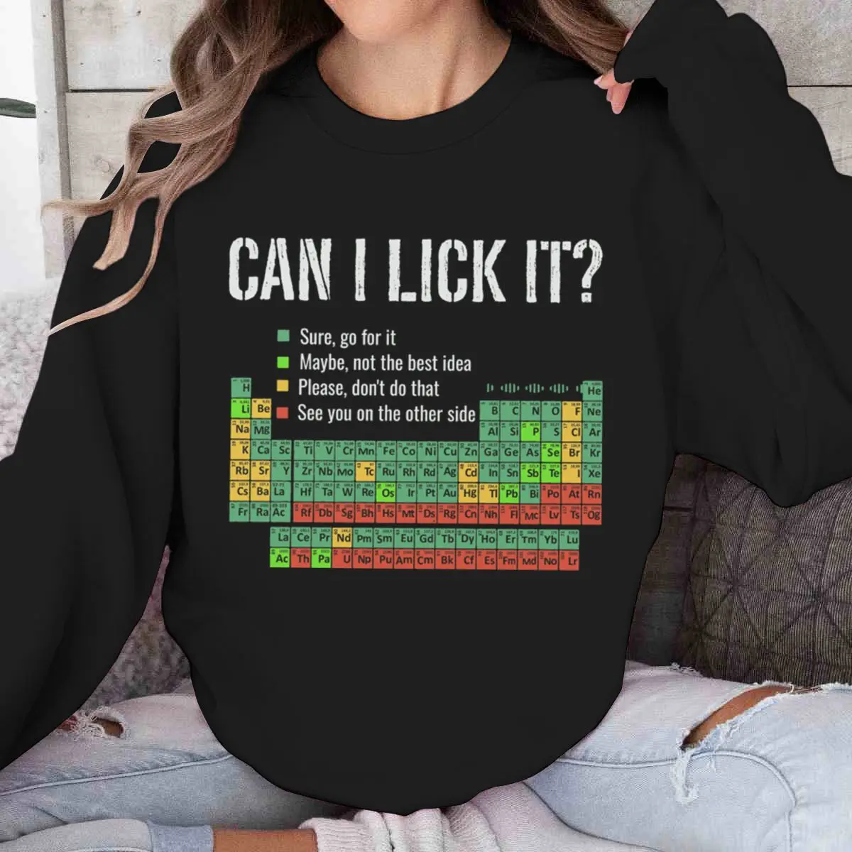 Can I Lick It Sweatshirts Periodensystem Druck Männer Frauen Mode Lässig Kapuzenshirt Lustige Chemie Kleidung Unisex Sweatshirt Can I Lick It Sweatshirts Periodensystem Druck Männer Frauen Mode Lässig Kapuzenshirt Lustige Chemie Kleidung Unisex Sweatshirt - Image 2