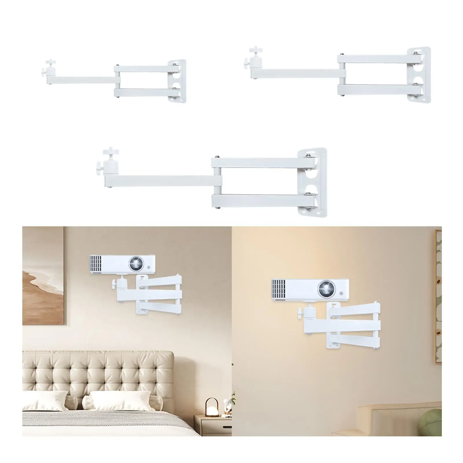 Robuste Projektor-Wandhalterung Aus Metall – Verstellbares Projektor-Regal Mit 1/4-Zoll-Schraube Für Büro, Heimkino &Amp; Zuhause Beamer Wandhalterung