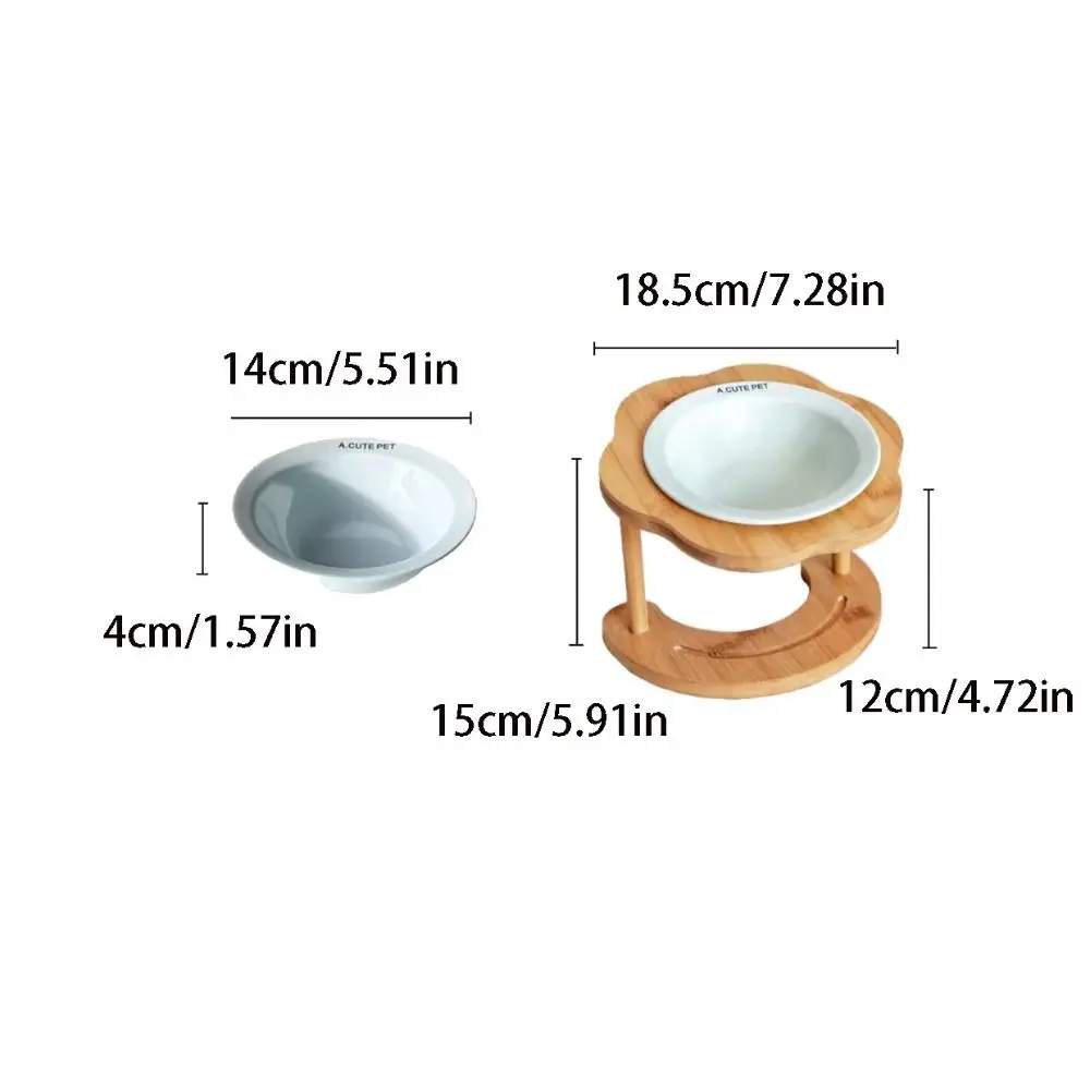 Pet Supplies Ceramic Cat Bowl Wooden Cute Dog Food Feeding Basin Detachable Non-Slip Pet High Foot Bowl Water Container Pet Supplies Ceramic Cat Bowl Wooden Cute Dog Food Feeding Basin Detachable Non-Slip Pet High Foot Bowl Water Container - Image 6
