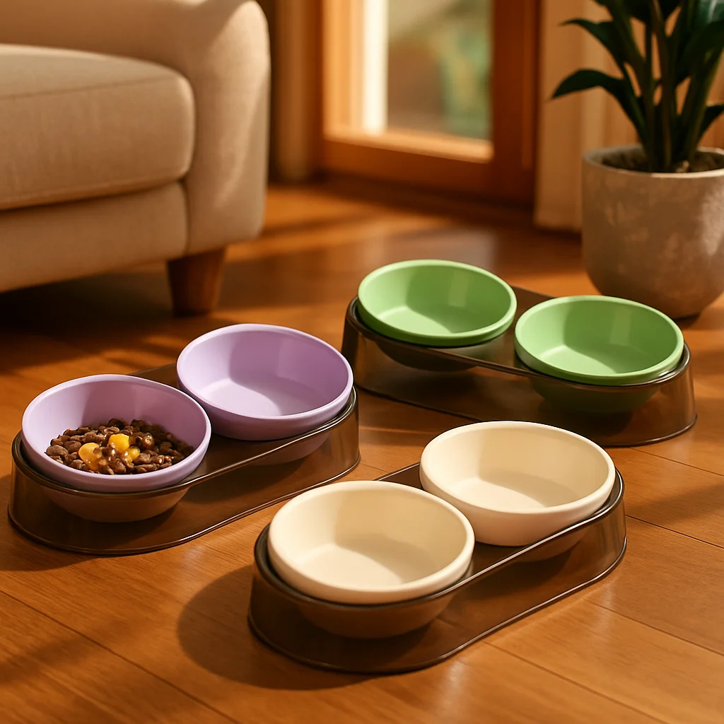 Durable Elevated Dual Bowl Feeder | Raised Pet Feeding Station With Non-Slip Stand, Easy Feeding For Cats &Amp; Small Dogs Durable Elevated Dual Bowl Feeder | Raised Pet Feeding Station With Non-Slip Stand, Easy Feeding For Cats &Amp; Small Dogs