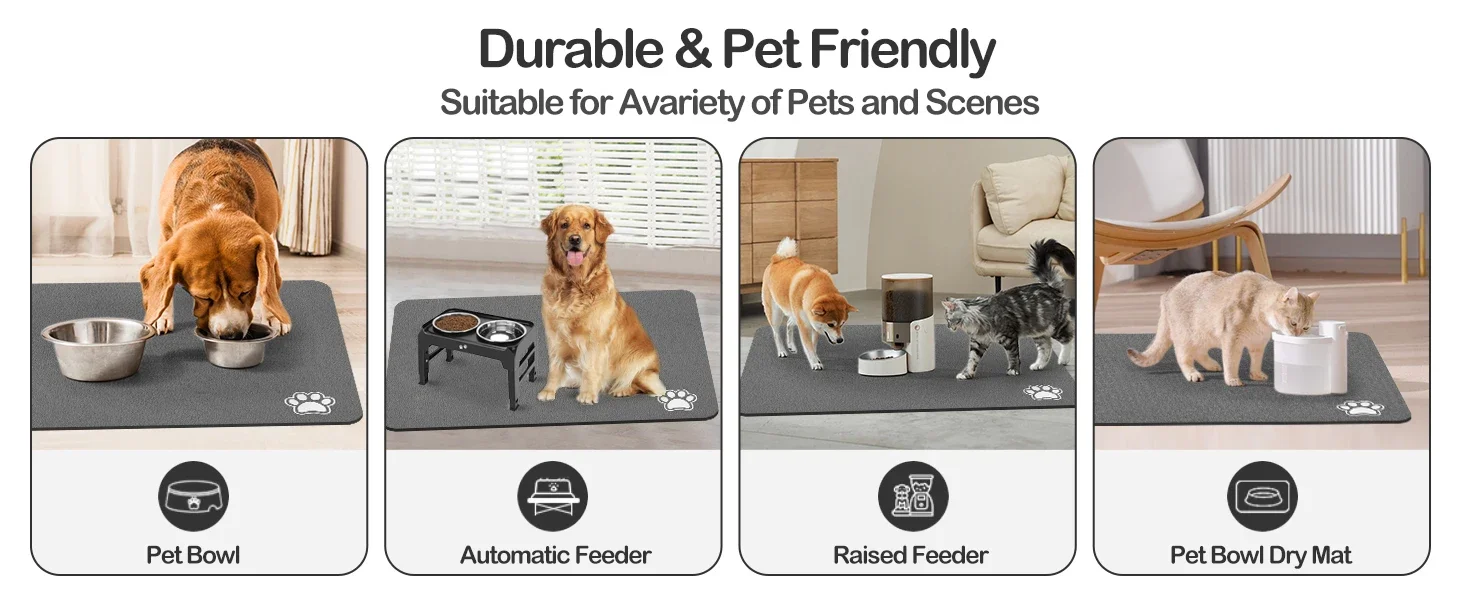 Pet Feeding Mat Absorbent Dog Cat Mat For Food And Water Easy To Clean Pet Placemats Quick Dry Dog Mat For Messy Drinkers Pet Feeding Mat Absorbent Dog Cat Mat For Food And Water Easy To Clean Pet Placemats Quick Dry Dog Mat For Messy Drinkers - Image 22