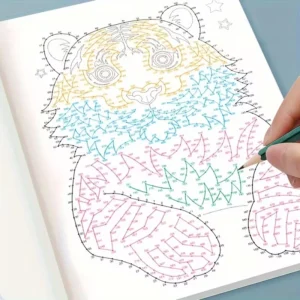 Fortschrittliches Magic Connect-the-Dots-Labyrinth-Spielbuch mit 46 Seiten, Malseiten für Konzentrationstraining, Übungen für logisches Denken