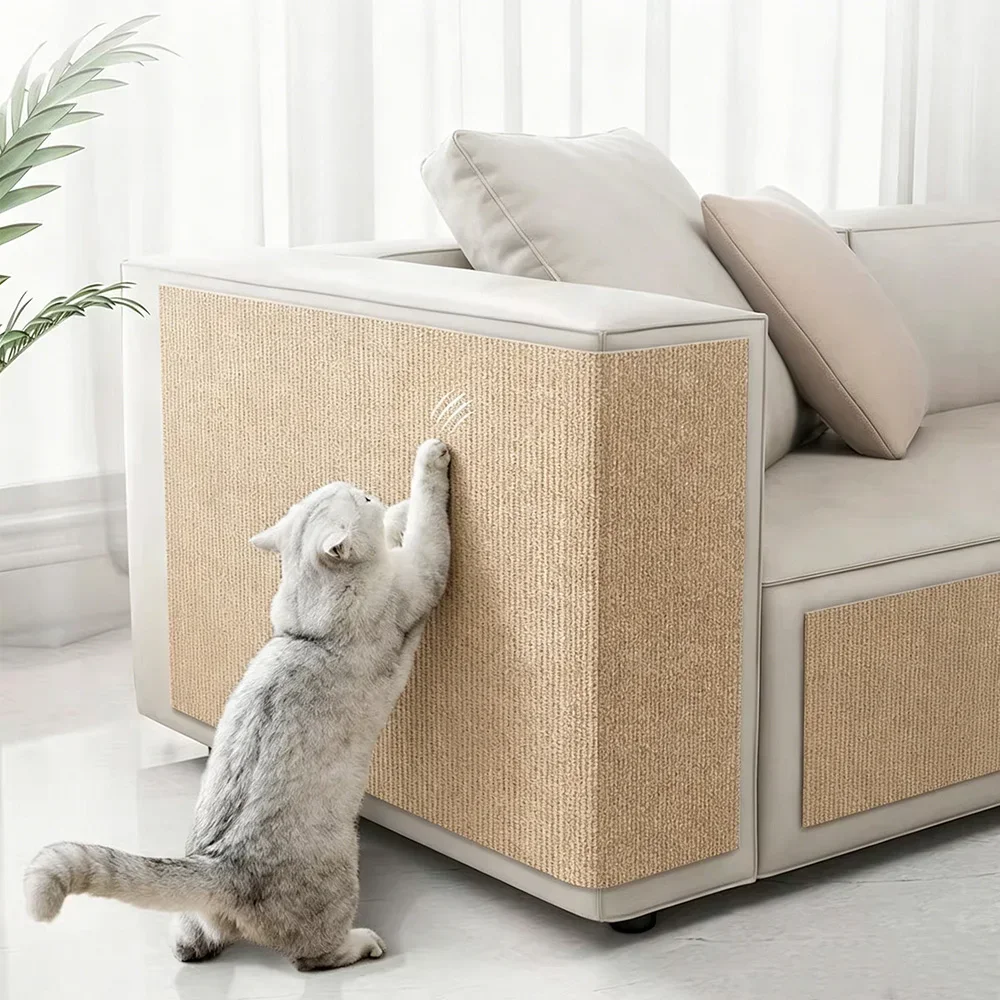 Cat Scratching Mat Diy Self-Adhesive Trimmable Carpet Anti-Scratch Furniture Protector For Fits Sofas Walls Doors Cat Scratching Mat Diy Self-Adhesive Trimmable Carpet Anti-Scratch Furniture Protector For Fits Sofas Walls Doors