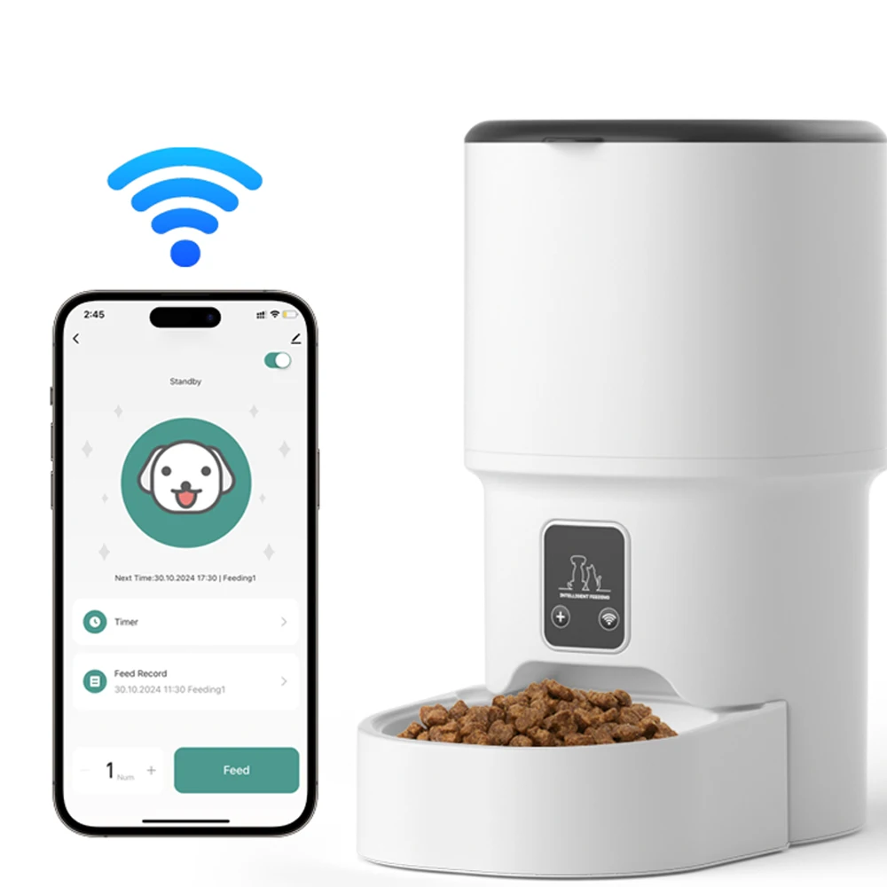 Automatic Cat Feeder With Camera, Video Pet Feeder, 2.4G Cat Food Dispenser, Automatic Dog Feeder Automatic Cat Feeder With Camera, Video Pet Feeder, 2.4G Cat Food Dispenser, Automatic Dog Feeder - Image 4