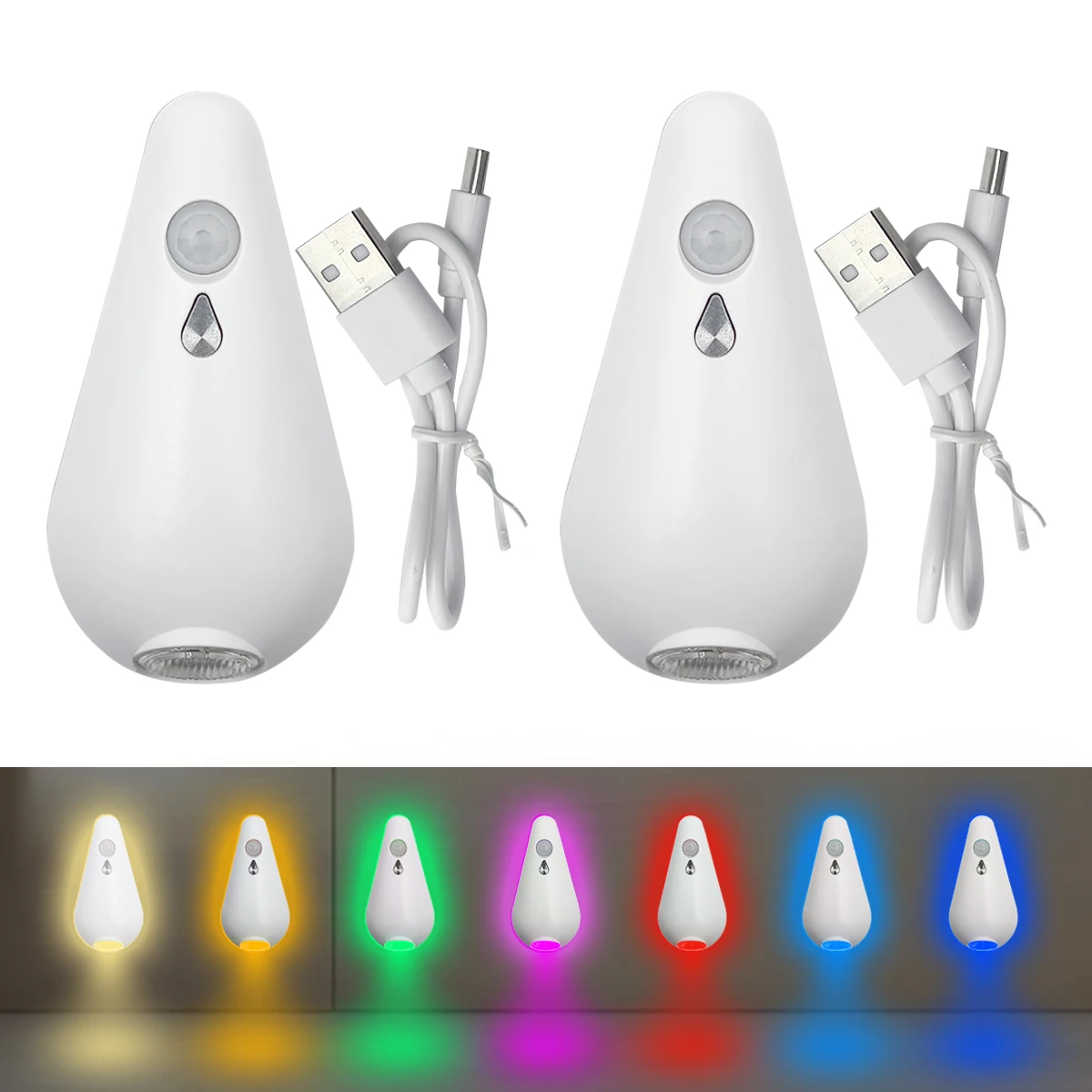 Rgb Smart Motion Sensor Nachtlicht, Toilettensitzlichter, Usb Wiederaufladbare 8-Farben-Lampe Für Sommerkorridor Wc Camping Home Decor Rgb Smart Motion Sensor Nachtlicht, Toilettensitzlichter, Usb Wiederaufladbare 8-Farben-Lampe Für Sommerkorridor Wc Camping Home Decor - Image 7