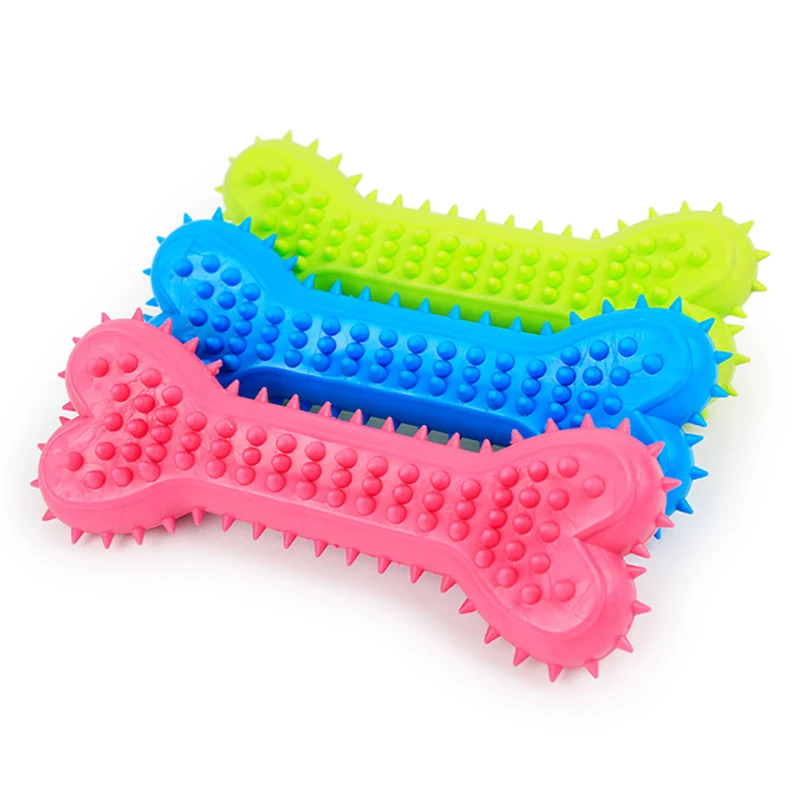 Haustier-Kauspielzeug, Weiches Gummi, Bissfest, Knochenform, Zähneknirschen, Kauspielzeug Für Kleine Hunde, Training, Heimtierbedarf Haustier-Kauspielzeug, Weiches Gummi, Bissfest, Knochenform, Zähneknirschen, Kauspielzeug Für Kleine Hunde, Training, Heimtierbedarf - Image 4