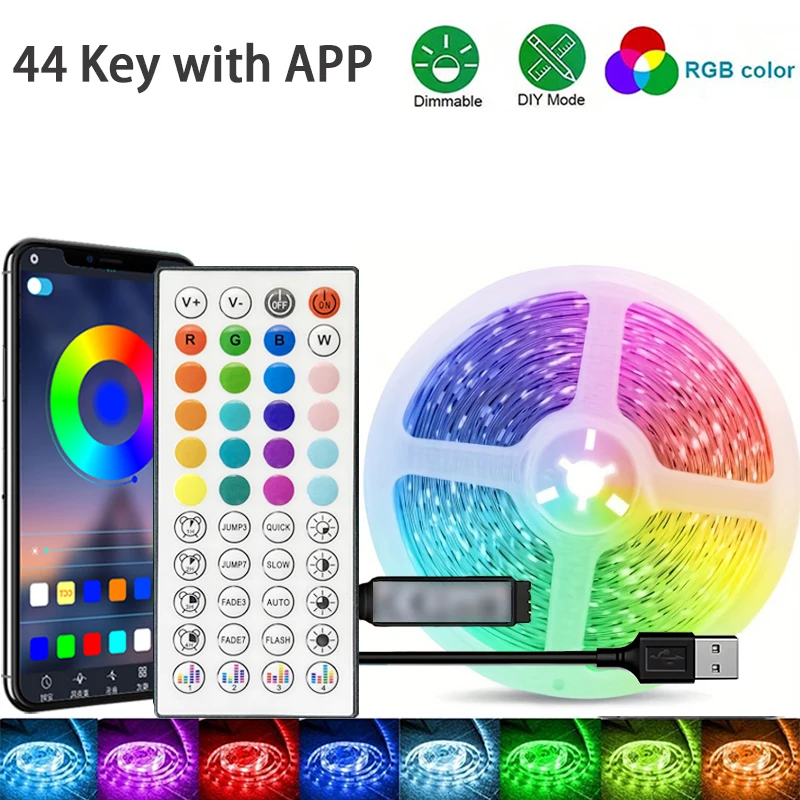 1–40 M Rgb Led Streifen 5V Usb – Musik-Synchronisation Mit Fernbedienung Für Zimmer, Tv Und Party 1–40 M Rgb Led Streifen 5V Usb – Musik-Synchronisation Mit Fernbedienung Für Zimmer, Tv Und Party - Image 11