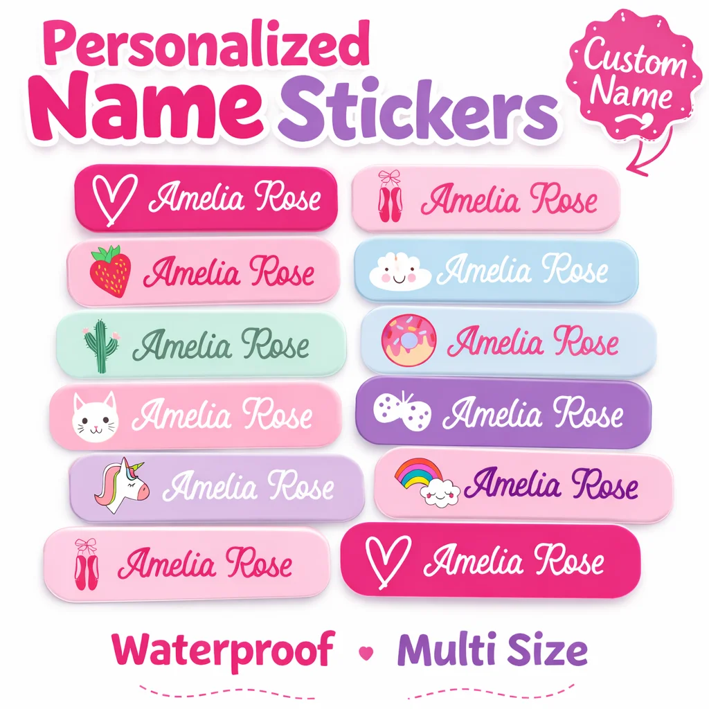 132, Personalisierte Namensaufkleber Für Kinder, Individuelle Wasserfeste Namensetiketten Für Flaschen, Lunchboxen, Schulbedarf 132, Personalisierte Namensaufkleber Für Kinder, Individuelle Wasserfeste Namensetiketten Für Flaschen, Lunchboxen, Schulbedarf