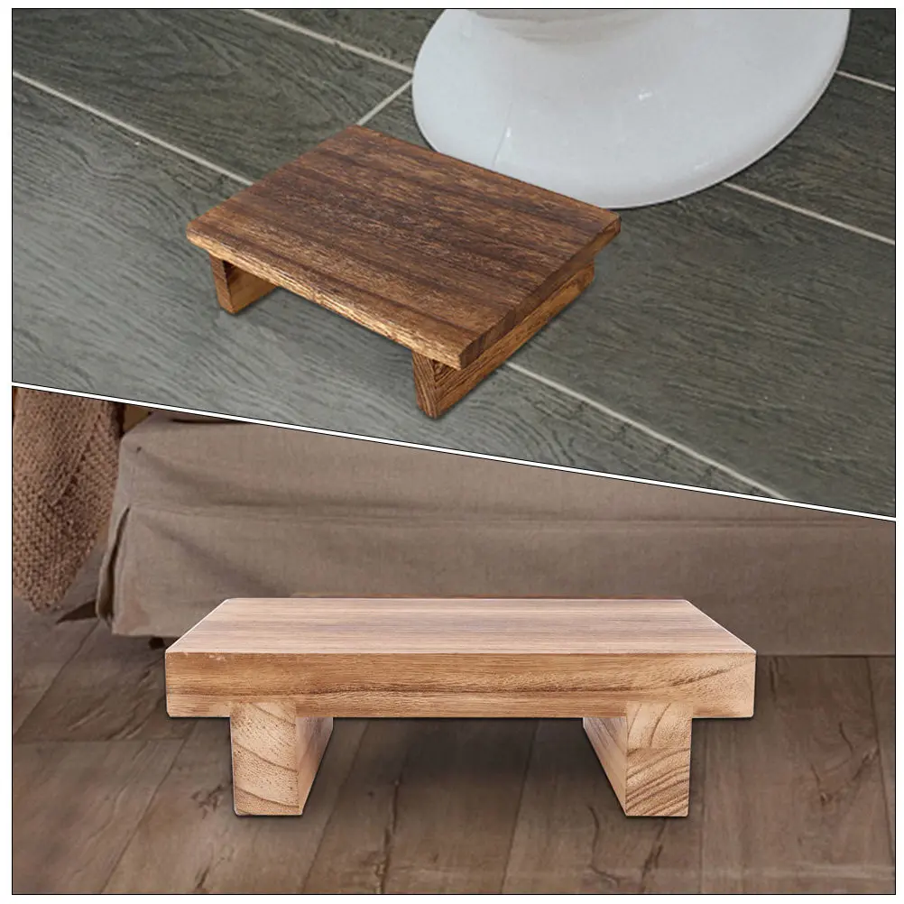 Sturdy Wooden Step Stool Design For Bedroom Living Room Entryway Safety Support Household Utility Stepping Stool Bench Sturdy Wooden Step Stool Design For Bedroom Living Room Entryway Safety Support Household Utility Stepping Stool Bench - Image 3