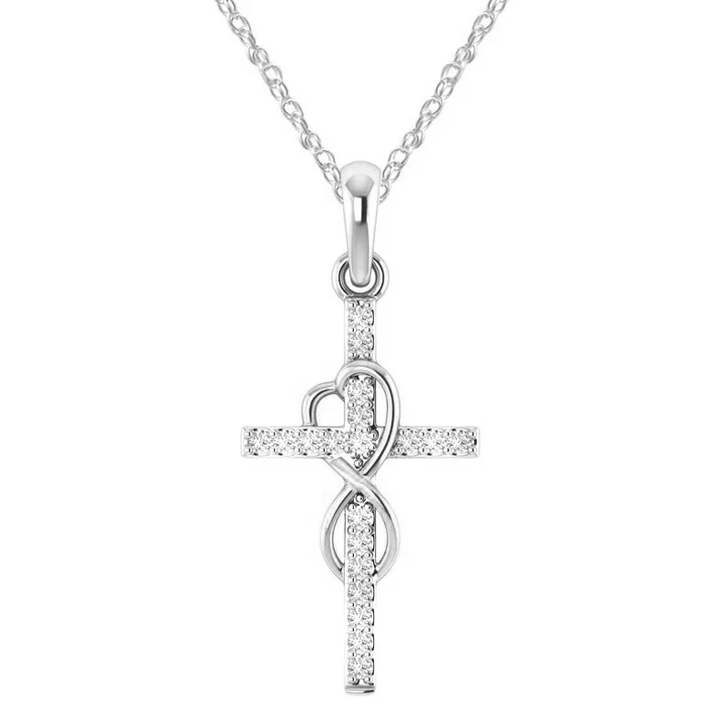 Exquisite Funkelnde Kristall Kreuz Anhänger Halskette Damen Luxus Zirkon Dünne Kette Halskette Für Frauen Mode Party Schmuck Geschenk Exquisite Funkelnde Kristall Kreuz Anhänger Halskette Damen Luxus Zirkon Dünne Kette Halskette Für Frauen Mode Party Schmuck Geschenk – Bild 4