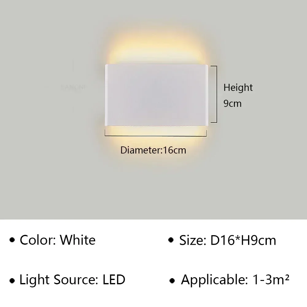 Moderne Led-Wandleuchte Für Nachttisch, Wohnzimmer, Treppen, Gang, Badezimmer, Heimdekoration, Wandleuchte, Innenbeleuchtung, Glanz Moderne Led-Wandleuchte Für Nachttisch, Wohnzimmer, Treppen, Gang, Badezimmer, Heimdekoration, Wandleuchte, Innenbeleuchtung, Glanz - Image 9