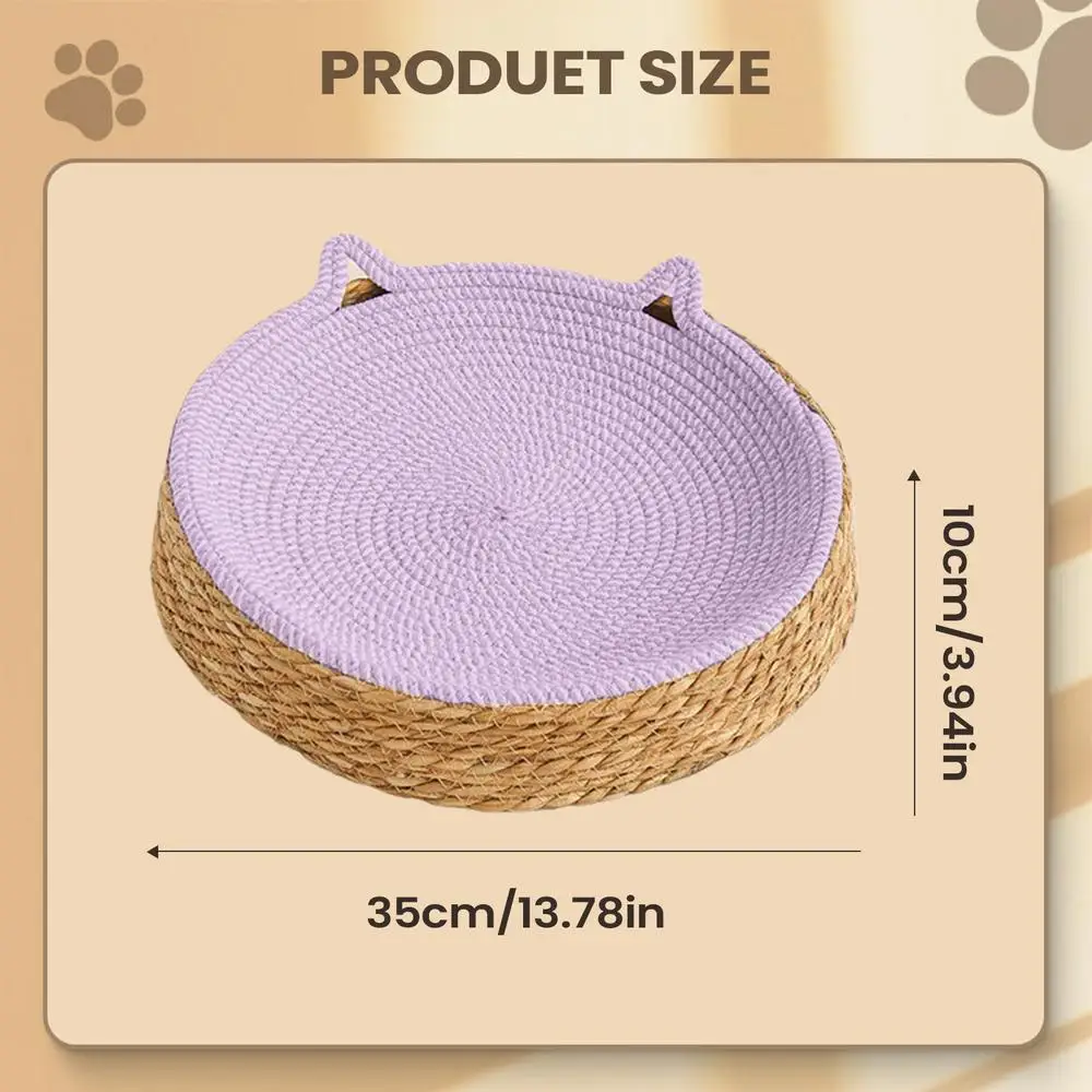 Kratzbaum Für Katzen: Atmungsaktives Gewebtes Katzenbett Mit Katzenohren-Design Aus Baumwollseil Für Spiel, Bewegung, Beschäftigung Und Krallenpflege Kratzbaum Für Katzen: Atmungsaktives Gewebtes Katzenbett Mit Katzenohren-Design Aus Baumwollseil Für Spiel, Bewegung, Beschäftigung Und Krallenpflege - Image 11