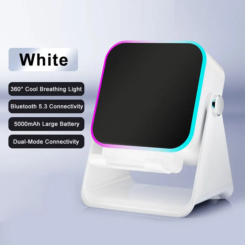 Kabelloser Bluetooth-Lautsprecherständer Mit Smartphone-Halterung – 360° Verstellbarer Tablet-Ständer Mit Rgb-Ambientelicht Kabelloser Bluetooth-Lautsprecherständer Mit Smartphone-Halterung – 360° Verstellbarer Tablet-Ständer Mit Rgb-Ambientelicht - Image 7
