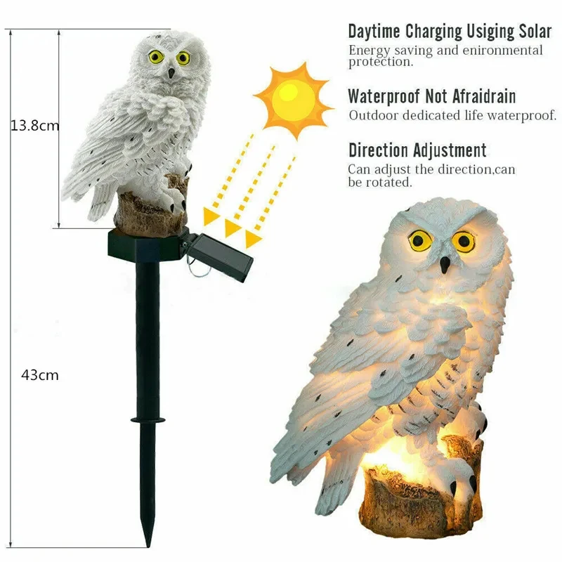Solar-Eulen-Bodenleuchte Led Außenhoflampe Gartenleuchte Wasserdichte Pfahlleuchte Wegbeleuchtung Solar-Terrassen-Bodenlaterne Solar-Eulen-Bodenleuchte Led Außenhoflampe Gartenleuchte Wasserdichte Pfahlleuchte Wegbeleuchtung Solar-Terrassen-Bodenlaterne - Image 6