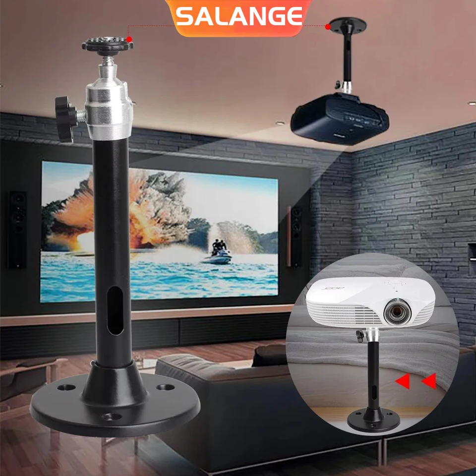 Salange 360° Drehbare Projektorhalterung – Aluminium-Decken- Und Wandhalterung Mit 1/4-Zoll-Anschluss Für Hy300 Beamer Salange 360° Drehbare Projektorhalterung – Aluminium-Decken- Und Wandhalterung Mit 1/4-Zoll-Anschluss Für Hy300 Beamer - Image 4