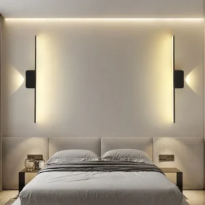 Moderne minimalistische LED-Wandleuchte, Schlafzimmer, Nachttisch, lange Streifen, Wandleuchten, Wohnzimmer, Sofa, Hintergrund, Zuhause, Innenbeleuchtung