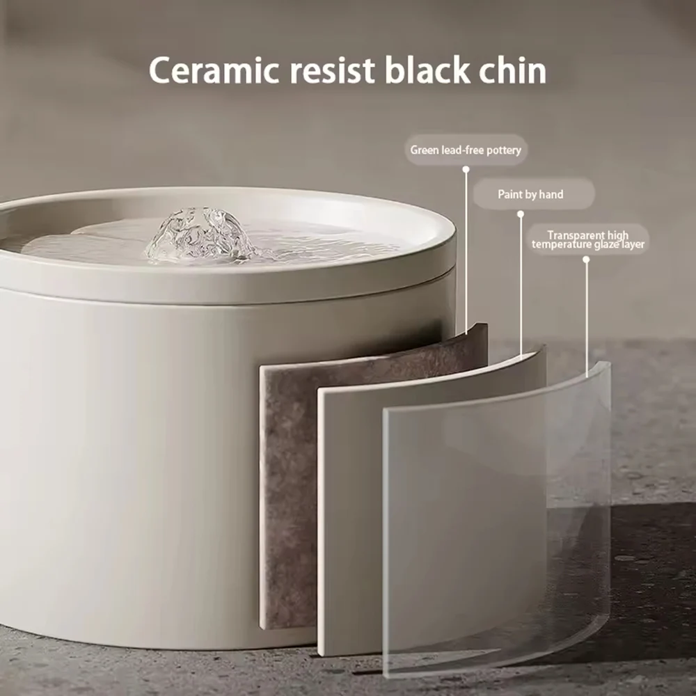Water Dispenser Cat Automatic Water Dispenser, Pet Ceramic Bowl, Dog Bowl Water Dispenser, Circulation And Flow Water Dispenser Cat Automatic Water Dispenser, Pet Ceramic Bowl, Dog Bowl Water Dispenser, Circulation And Flow - Image 6