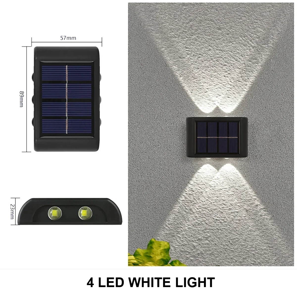 Solar-Led-Leuchte, Wasserdichte Außenwandlampe, Dämmerungssensor-Zaunbeleuchtung Für Garten, Hof, Veranda, Gehweg, Camping-Dekoration Solar-Led-Leuchte, Wasserdichte Außenwandlampe, Dämmerungssensor-Zaunbeleuchtung Für Garten, Hof, Veranda, Gehweg, Camping-Dekoration - Image 7