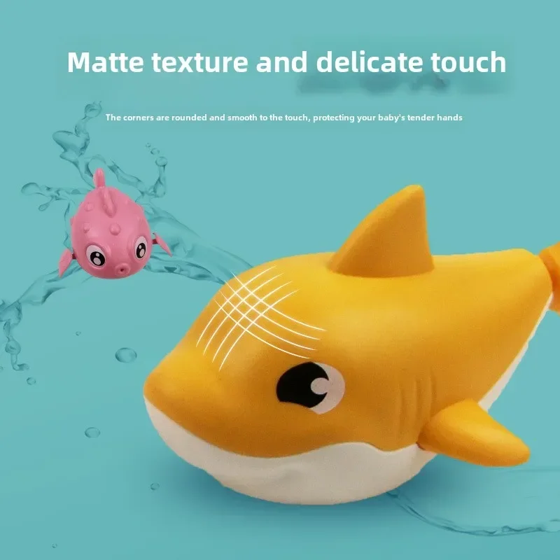 Baby Summer Cartoon Shark Water Play Toy With Wind Up Chain Outdoor Beach Swimming Clockwork Toys Baby Bathroom Toy For Children Baby Summer Cartoon Shark Water Play Toy With Wind Up Chain Outdoor Beach Swimming Clockwork Toys Baby Bathroom Toy For Children - Image 6
