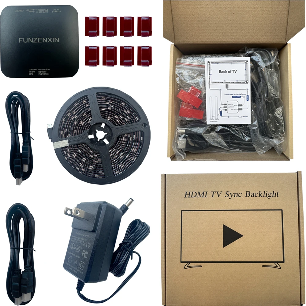 Neue Smart Ambilight Tv Led-Hintergrundbeleuchtung Phantasie Led 4K Hdmi Gerät Sync Box Ws2811 Led Streifen Rgbic Für Pc/Ps4 Xbox 24-85 Zoll Bildschirm Neue Smart Ambilight Tv Led-Hintergrundbeleuchtung Phantasie Led 4K Hdmi Gerät Sync Box Ws2811 Led Streifen Rgbic Für Pc/Ps4 Xbox 24-85 Zoll Bildschirm - Image 7