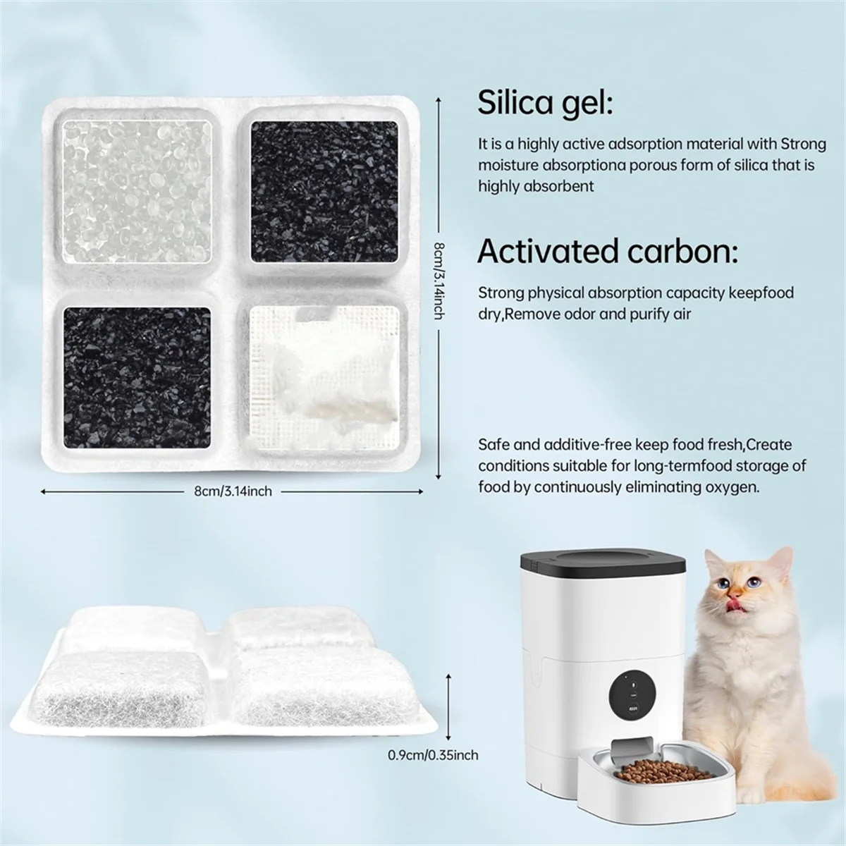 Ab52 24-Pack Pet Food Desiccant Bags,For Automatic Cat Dog Feeders,Keep Pet Food Dry And Fresh Ab52 24-Pack Pet Food Desiccant Bags,For Automatic Cat Dog Feeders,Keep Pet Food Dry And Fresh - Image 5