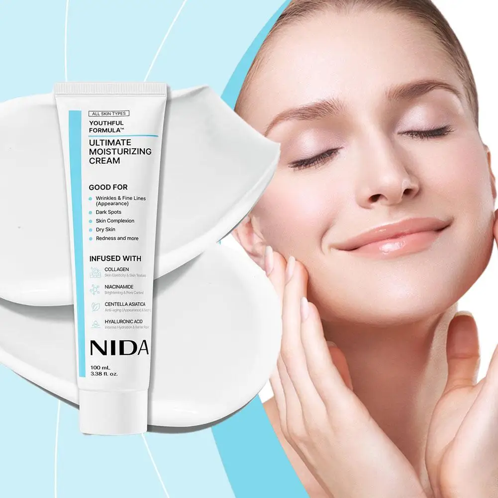Nida Moisturizing Cream Multi-Action Rejuvenating Face Cream Repairs Damage Ultimate Cream For All Skin Types Korean Skin Care Nida Moisturizing Cream Multi-Action Rejuvenating Face Cream Repairs Damage Ultimate Cream For All Skin Types Korean Skin Care - Image 4