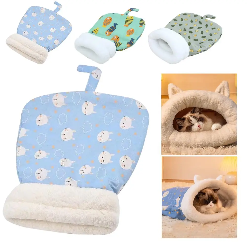 Soft Plush Cat Winter Sleeping Bag Portable Warm Feline Bed Cat Sleeping Bag For All Seasons Indoor Small Dog Cat Bed Soft Plush Cat Winter Sleeping Bag Portable Warm Feline Bed Cat Sleeping Bag For All Seasons Indoor Small Dog Cat Bed - Image 10
