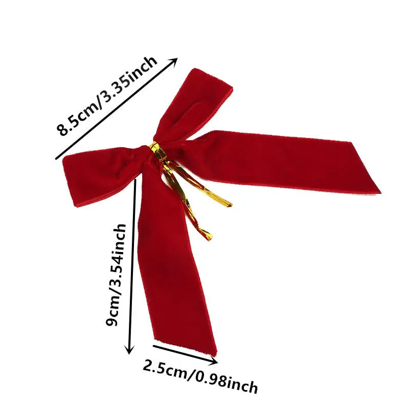 10/20 Stück Samtschleifen Für Weihnachtsbaumdekoration, Kranz, Girlande, Samtschleife Mit Gedrehter Krawatte, Weihnachtssamtschleifen, Weihnachtsfeiertage 10/20 Stück Samtschleifen Für Weihnachtsbaumdekoration, Kranz, Girlande, Samtschleife Mit Gedrehter Krawatte, Weihnachtssamtschleifen, Weihnachtsfeiertage - Image 4