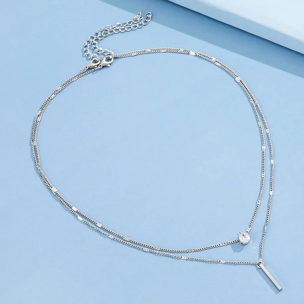 Trendy Zirkon Anhänger Halskette Für Frauen Multilayer Kette Halsband Mode Weibliche Party Glänzenden Schmuck Geschenk Trendy Zirkon Anhänger Halskette Für Frauen Multilayer Kette Halsband Mode Weibliche Party Glänzenden Schmuck Geschenk - Image 10