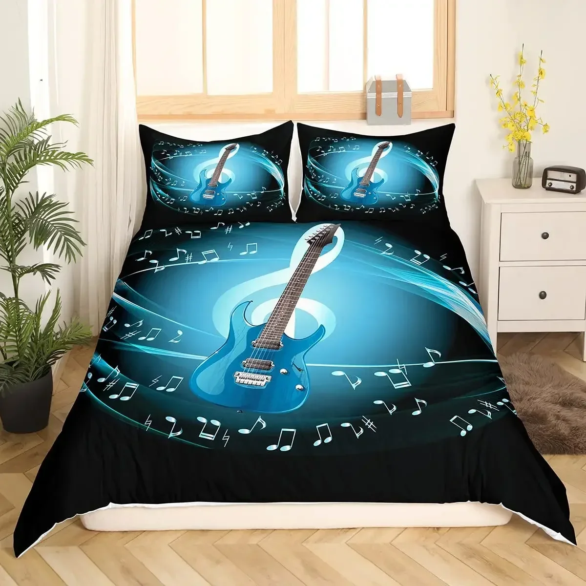 Musik Bettwäsche Set Klavier Tastatur Musik Note Bettbezug Queen Size Bettwäsche Tröster Mikrofaser Gitarre Polyester Bettwäsche Sets Musik Bettwäsche Set Klavier Tastatur Musik Note Bettbezug Queen Size Bettwäsche Tröster Mikrofaser Gitarre Polyester Bettwäsche Sets - Image 21