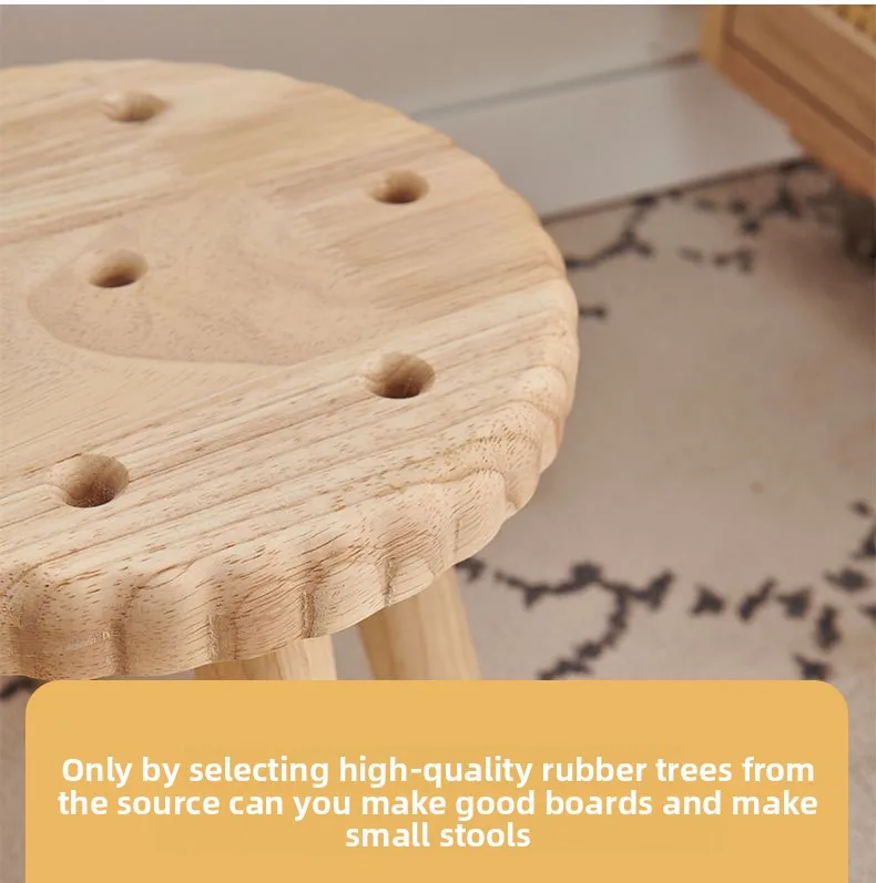 Creative All Solid Wood Small Stool Modern Shoe Stool Kindergarten Original Wood Color Stools Children'S Home Small Stools Creative All Solid Wood Small Stool Modern Shoe Stool Kindergarten Original Wood Color Stools Children'S Home Small Stools - Image 30