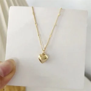 Einfache Liebe Anhänger Schlüsselbein Kette Halskette Trendy Gold Farbe Halsband Für Frauen Mode Schmuck Personalisierte Geschenk