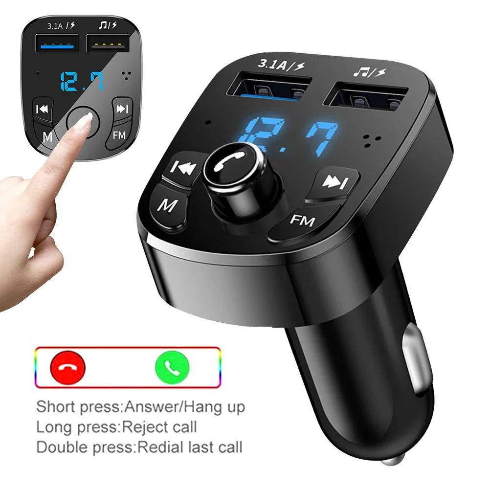 Freisprecheinrichtung Bluetooth 5.0 Mp3 Auto-Ladegerät Fm-Transmitter Kabelloser Dual-Player Bluetooth Led-Anzeige Dual-Usb-Autoladegerät Freisprecheinrichtung Bluetooth 5.0 Mp3 Auto-Ladegerät Fm-Transmitter Kabelloser Dual-Player Bluetooth Led-Anzeige Dual-Usb-Autoladegerät - Image 5