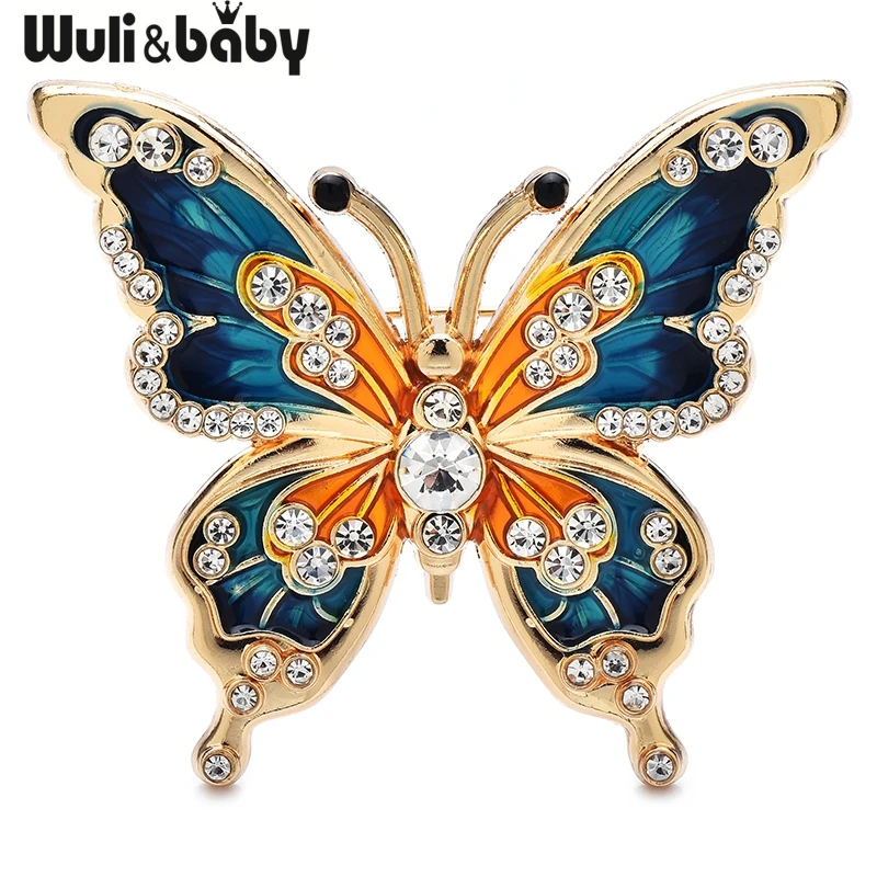 Wuli&Amp;Baby Klassische Schmetterlings-Broschen Für Damen, Unisex, Zweifarbig, Emaille, Schöne Insekten, Party, Lässige Brosche, Pins, Geschenke Wuli&Amp;Baby Klassische Schmetterlings-Broschen Für Damen, Unisex, Zweifarbig, Emaille, Schöne Insekten, Party, Lässige Brosche, Pins, Geschenke