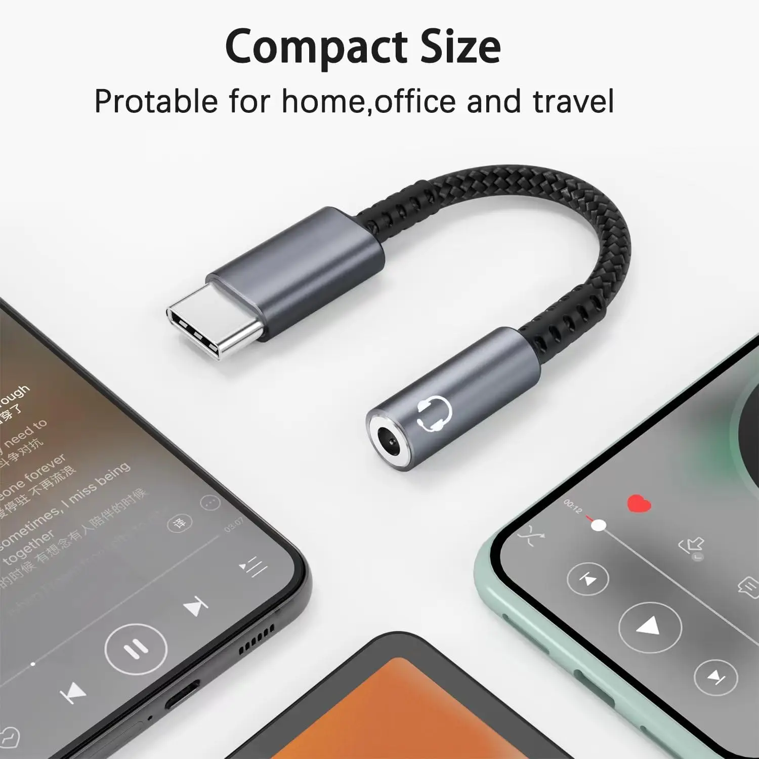 Usb-C Auf 3,5-Mm-Audioadapter – Plug-And-Play Klinkenadapter Für Kabelgebundene Kopfhörer, Smartphones, Tablets &Amp; Laptops Usb-C Auf 3,5-Mm-Audioadapter – Plug-And-Play Klinkenadapter Für Kabelgebundene Kopfhörer, Smartphones, Tablets &Amp; Laptops - Image 4