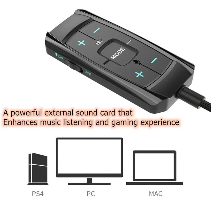 Externe Usb-Soundkarte 7.1-Kanal 3D-Audio – 3,5-Mm-Adapter Für Gaming-Headsets, Kopfhörer, Pc, Desktop &Amp; Notebook Externe Usb-Soundkarte 7.1-Kanal 3D-Audio – 3,5-Mm-Adapter Für Gaming-Headsets, Kopfhörer, Pc, Desktop &Amp; Notebook - Image 6