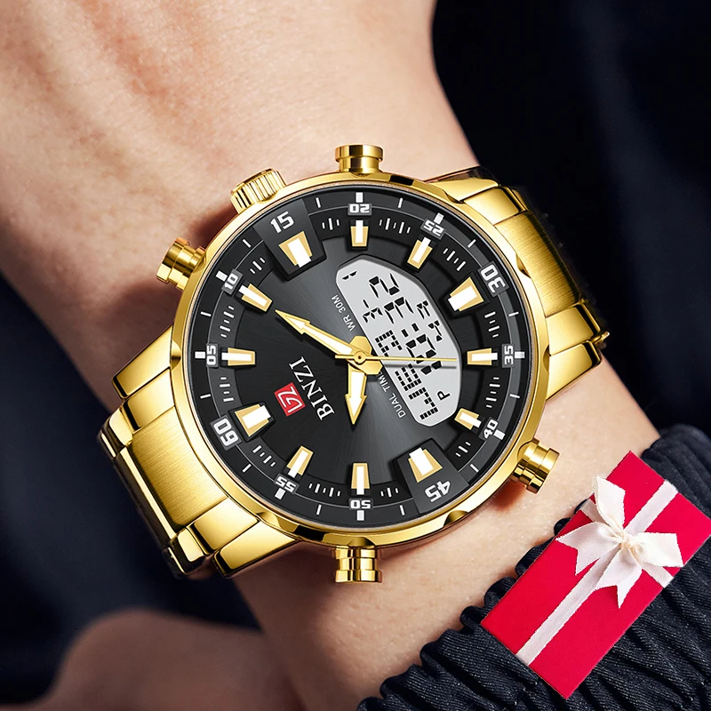 Top Marke Luxus Goldene Herren Quarz Chronograph Uhren Männer Sport Wasserdichte Mann Armbanduhr Männliche Uhr Relogio Masculino 2024 Top Marke Luxus Goldene Herren Quarz Chronograph Uhren Männer Sport Wasserdichte Mann Armbanduhr Männliche Uhr Relogio Masculino 2024 - Image 12