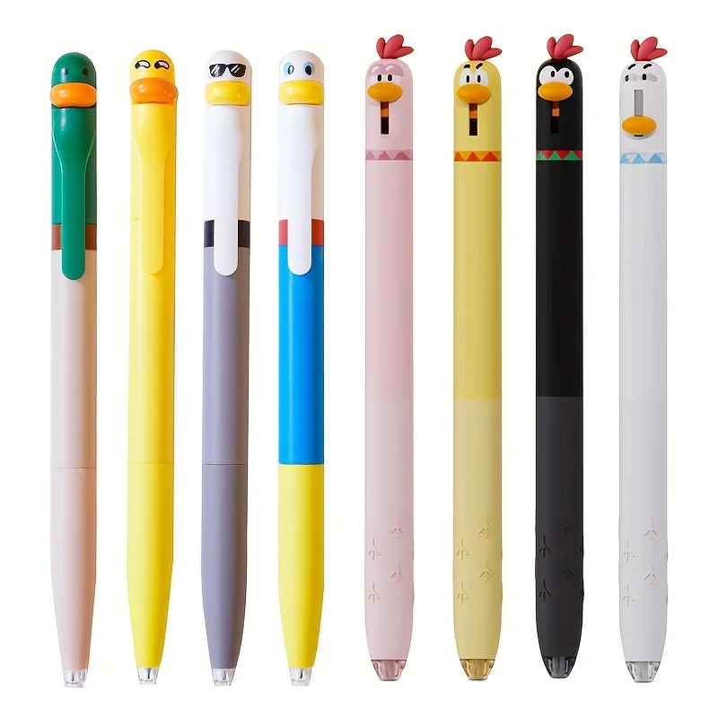 4 Stück Schreibstift, Süßer Und Lustiger Styling-Stift, Kreativer Rotierender Gelstift, Huhn-Press-Gelstift, 0,5 Mm, Schwarz, Bürobedarf 4 Stück Schreibstift, Süßer Und Lustiger Styling-Stift, Kreativer Rotierender Gelstift, Huhn-Press-Gelstift, 0,5 Mm, Schwarz, Bürobedarf - Image 6