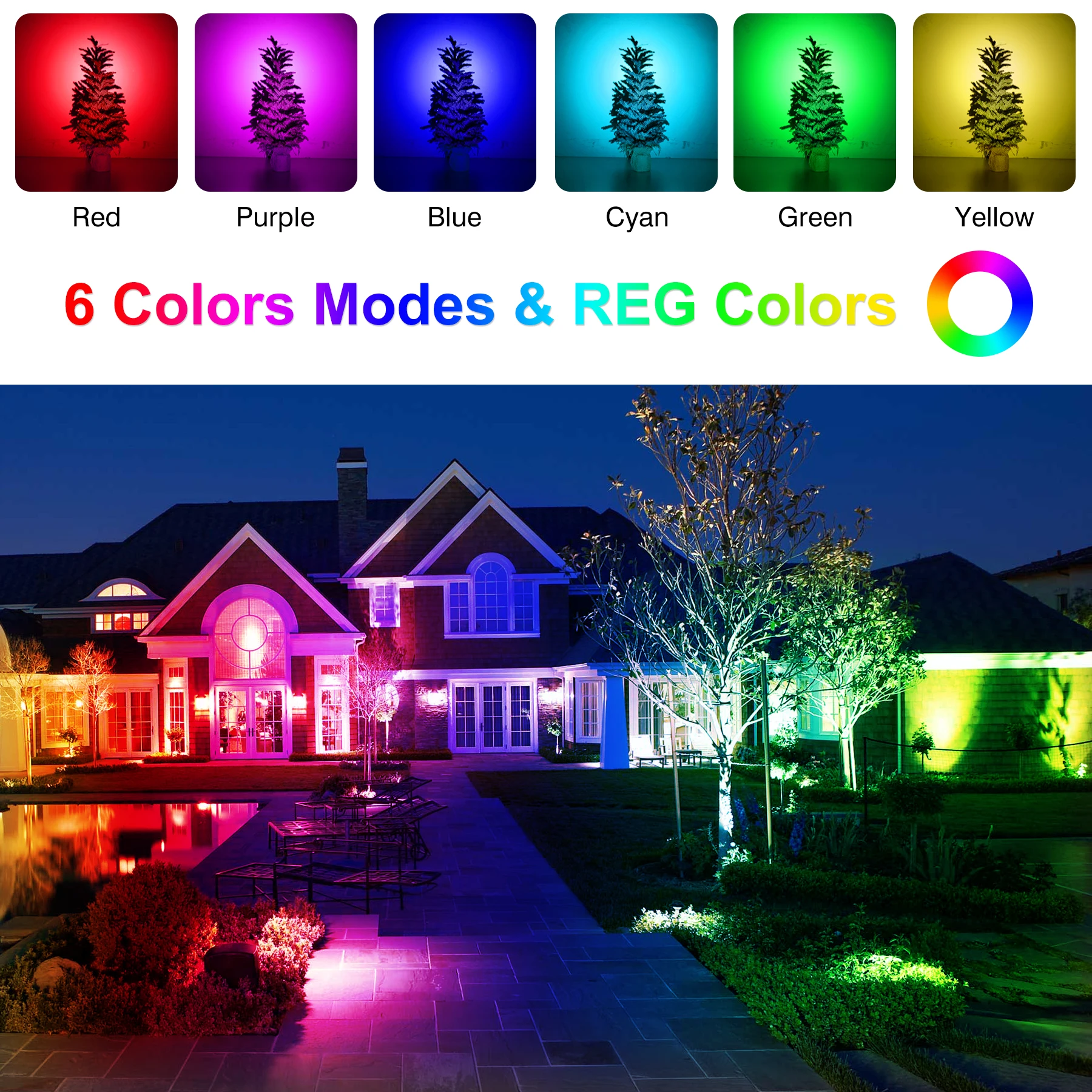 Rgb Solarstrahler Ip65 – Wasserdichte Gartenbeleuchtung Für Weihnachten, Halloween Und Partys Rgb Solarstrahler Ip65 – Wasserdichte Gartenbeleuchtung Für Weihnachten, Halloween Und Partys - Image 6