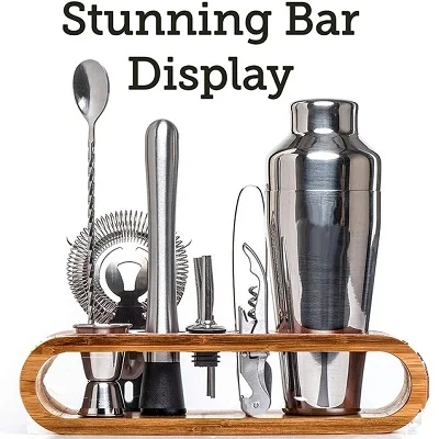 Cocktail Bar Set Mixology Bartender Kit: 10-Piece Bar Tool Set With Stylish Bamboo Stand Bar Accessories Cocktail Bar Set Mixology Bartender Kit: 10-Piece Bar Tool Set With Stylish Bamboo Stand Bar Accessories - Image 9