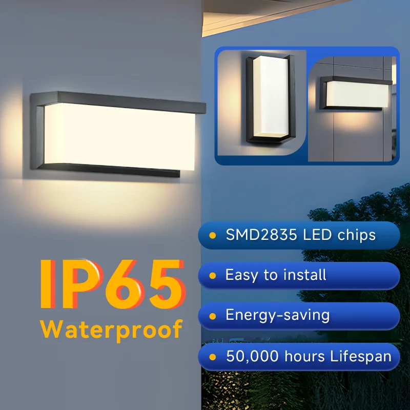 Led Outdoor Wand Licht Ip65 Wasserdichte Wand Lampe Led Außen Beleuchtung Veranda Lichter Für Balkon Haus Garten Licht Schlafzimmer 85-220V Led Outdoor Wand Licht Ip65 Wasserdichte Wand Lampe Led Außen Beleuchtung Veranda Lichter Für Balkon Haus Garten Licht Schlafzimmer 85-220V - Image 4