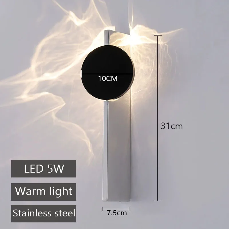 Moderne Led-Wandleuchte Drehbare Wellblech-Wandlampe Edelstahl Atmosphärische Wandleuchten Hotel Schlafzimmer Bettkopfleuchten Moderne Led-Wandleuchte Drehbare Wellblech-Wandlampe Edelstahl Atmosphärische Wandleuchten Hotel Schlafzimmer Bettkopfleuchten - Image 6