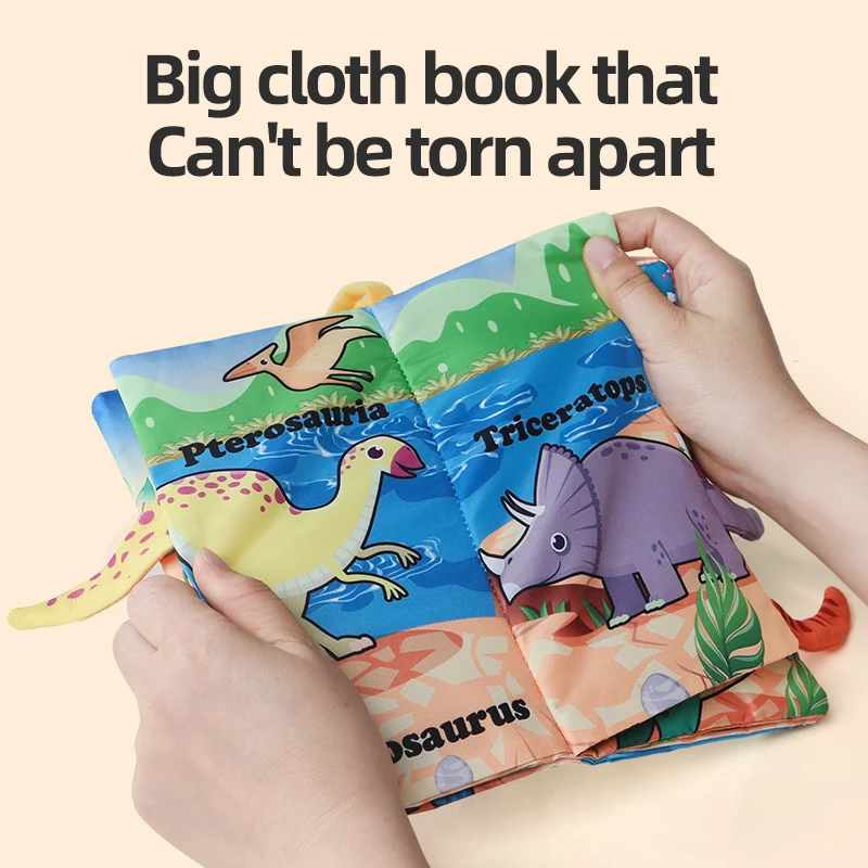 Baby Cloth Book 6 Page Dinosaur Series 0-3 Year Old Infant Parent-Child Interaction Tail Cloth Book Baby Toys Newborn Gift Baby Cloth Book 6 Page Dinosaur Series 0-3 Year Old Infant Parent-Child Interaction Tail Cloth Book Baby Toys Newborn Gift - Image 6