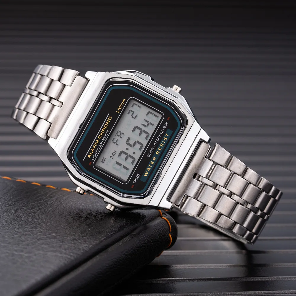 Frauen Männer Unisex Uhr Gold Silber Schwarz Vintage Led Digital Sport Militär Armbanduhren Elektronische Digitale Geschenk Geschenk Männlich Frauen Männer Unisex Uhr Gold Silber Schwarz Vintage Led Digital Sport Militär Armbanduhren Elektronische Digitale Geschenk Geschenk Männlich - Image 6