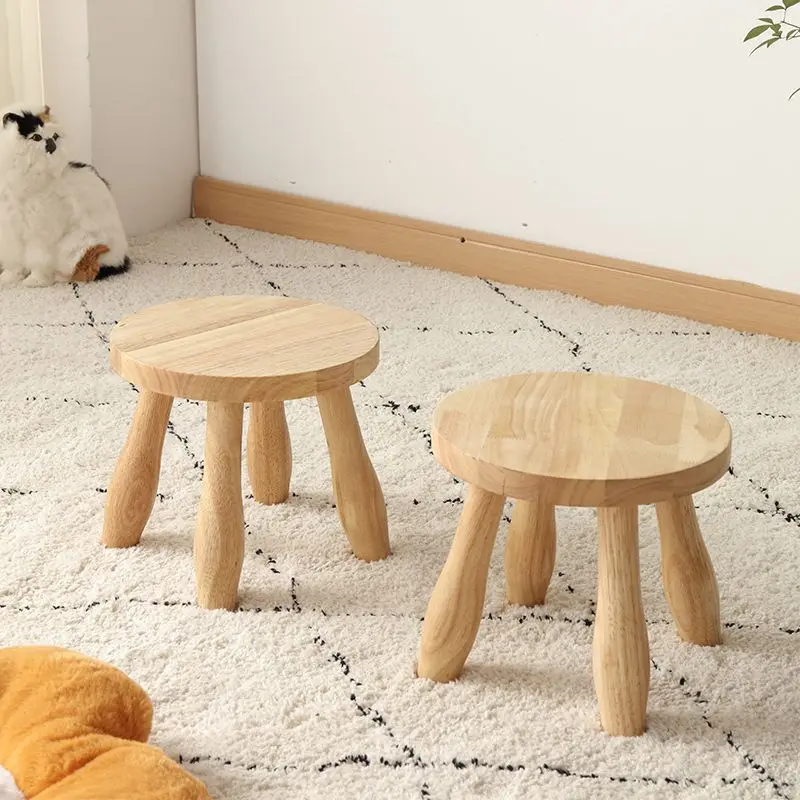 Creative All Solid Wood Small Stool Modern Shoe Stool Kindergarten Original Wood Color Stools Children'S Home Small Stools Creative All Solid Wood Small Stool Modern Shoe Stool Kindergarten Original Wood Color Stools Children'S Home Small Stools - Image 13