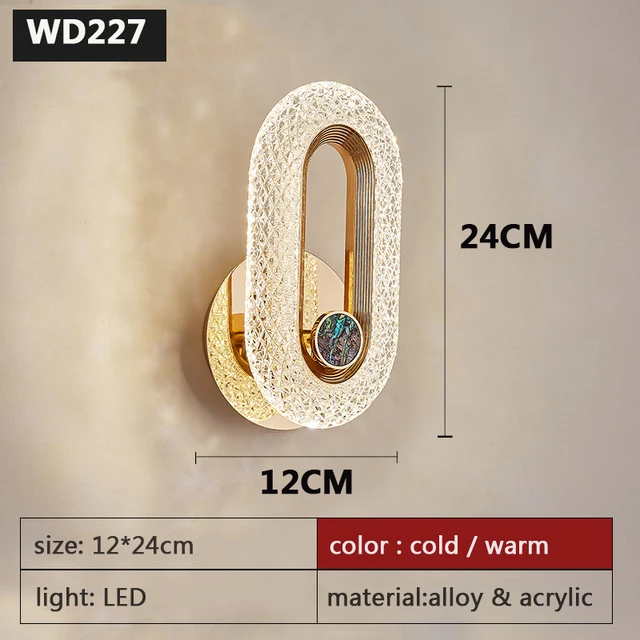 Moderne Nordic Luxus Dekor Wand Lampe Eisen Basis Acryl Lampenschirm Exquisite Nacht Leuchte Licht Led Schlafzimmer Dekoration Wand Glanz Moderne Nordic Luxus Dekor Wand Lampe Eisen Basis Acryl Lampenschirm Exquisite Nacht Leuchte Licht Led Schlafzimmer Dekoration Wand Glanz - Image 8
